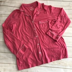 Victoria's Secret Pink Pajama Top Size Small Long